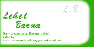 lehel barna business card